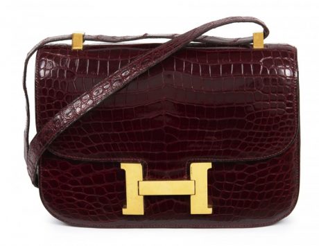 Antique Hermes lather handbag